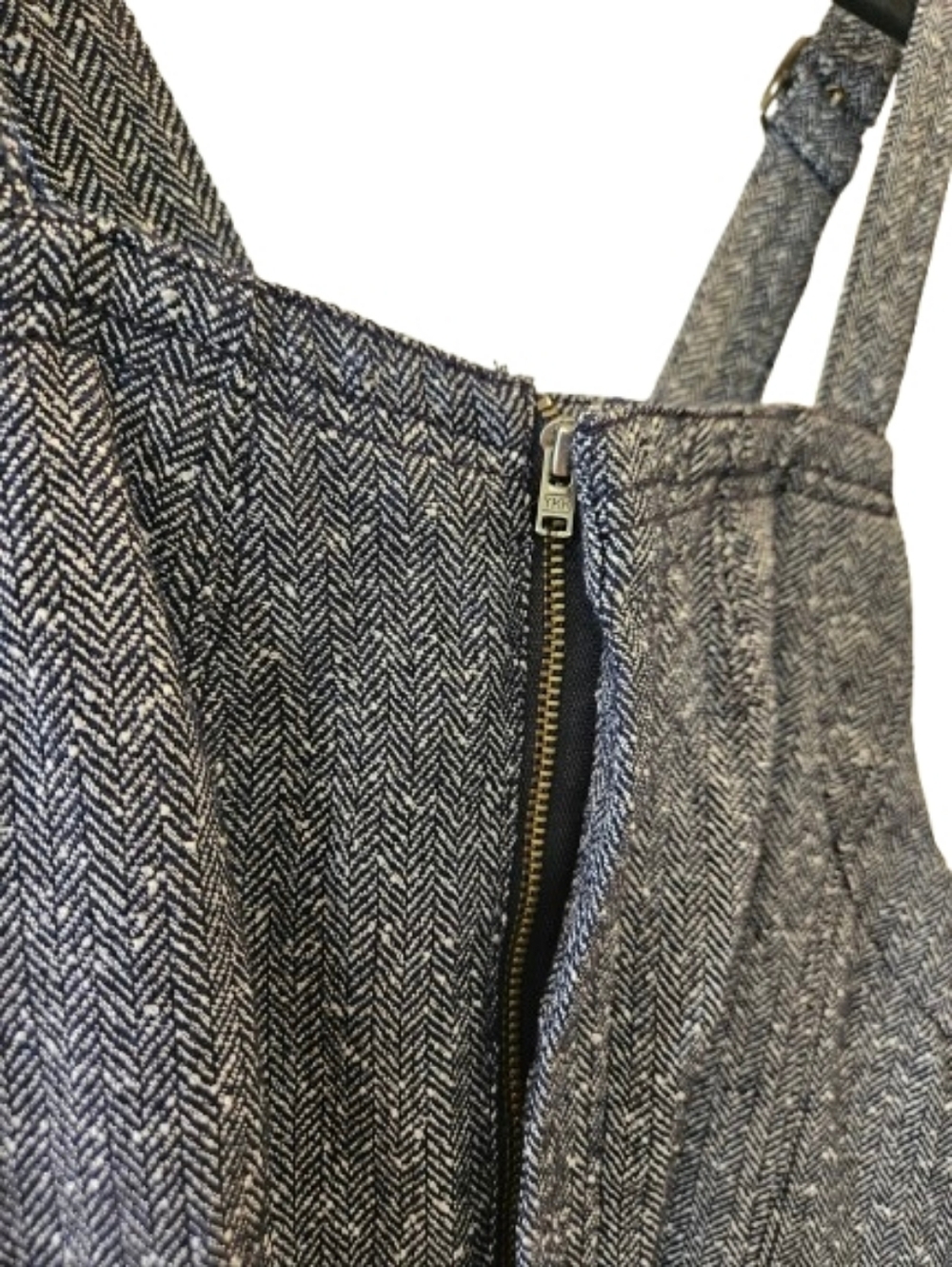 Free People Leonie Tweed Herringbone Overalls Jumpsuit Menswear One Piece XS - Picture 3 of 15